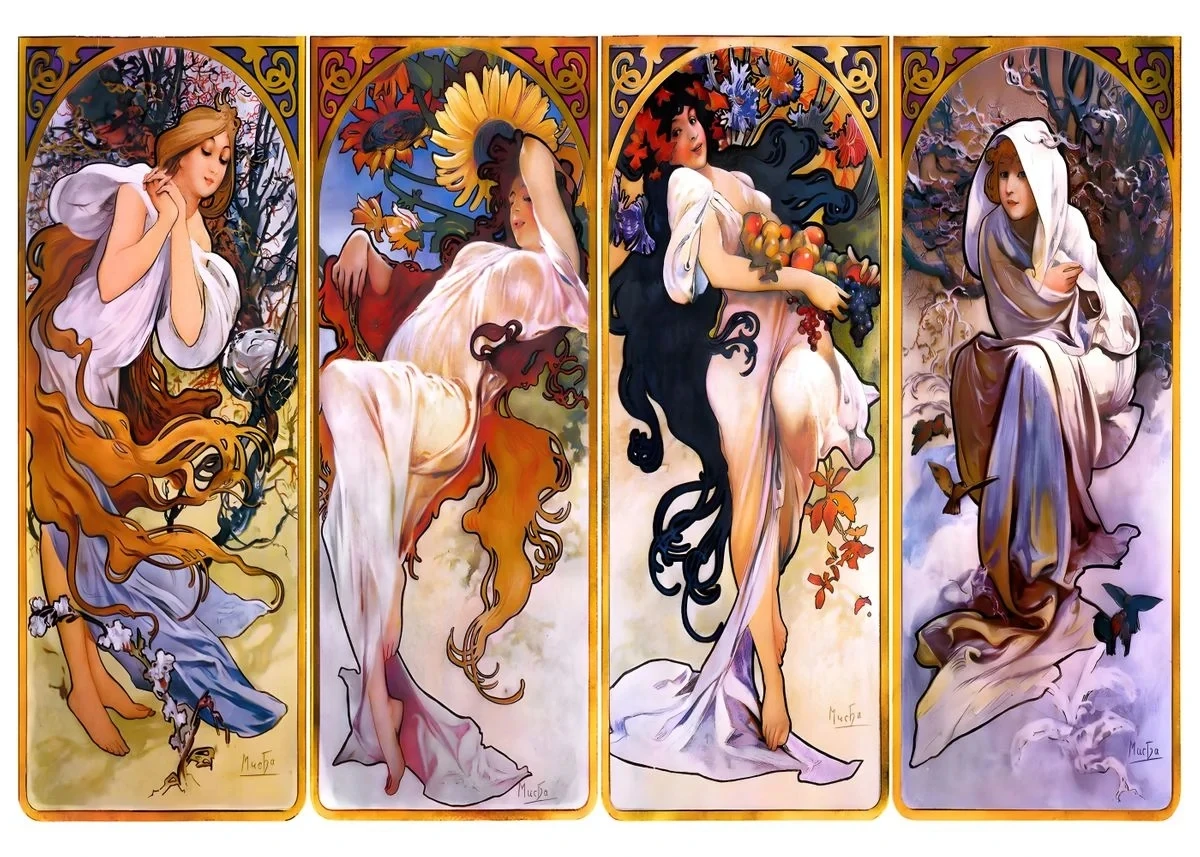 Классический художник Альфонс Муча, постер и принты, настенная картина, скандинавская картина на холсте для гостиной, домашний декор, Куадрос