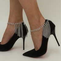 geometrically cool and romantic su anklet hip hop flash drill simple personality anklet