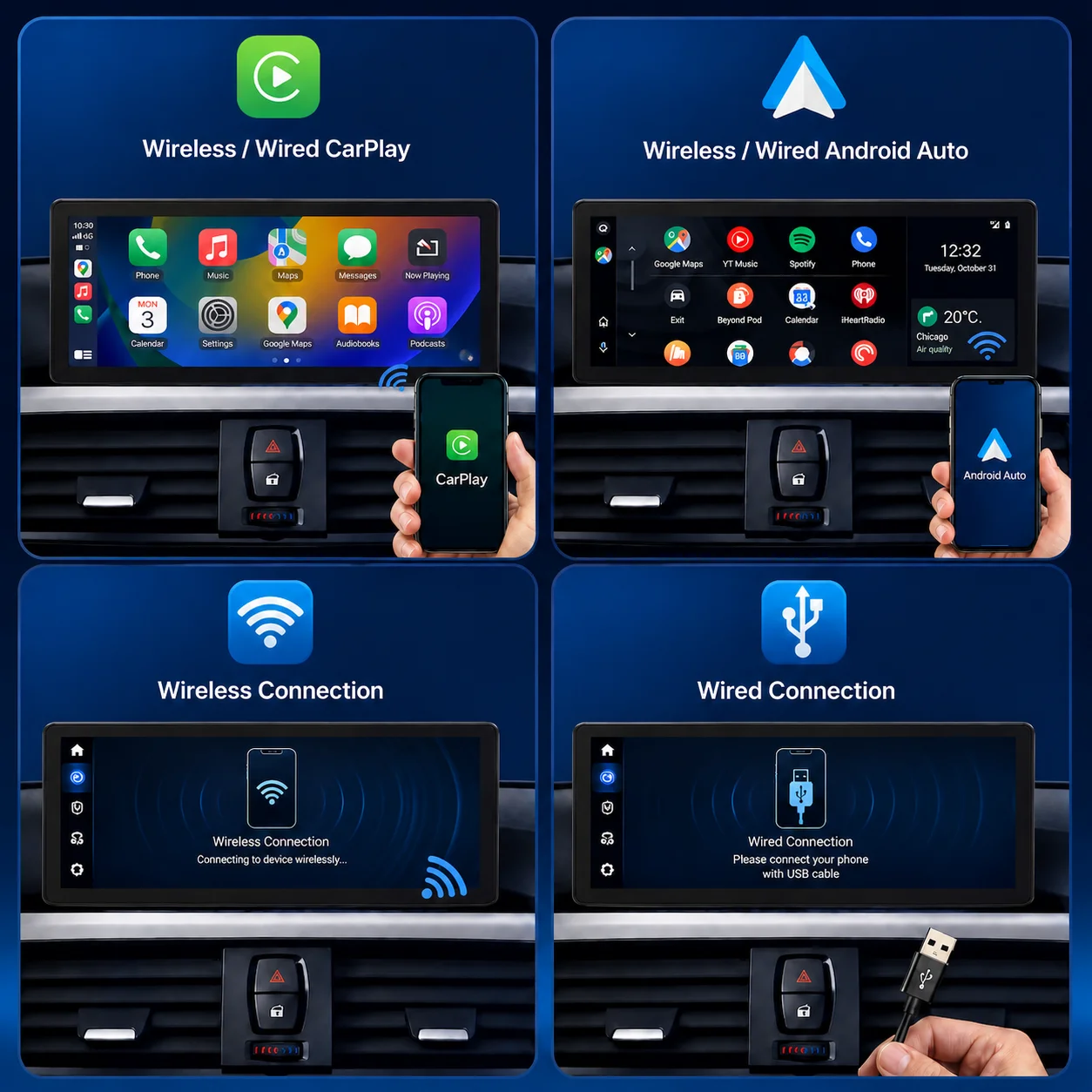 Фото 14,9-дюймовая Android-навигация для Mercedes Benz C GLC V260 2015-2019 NTG5.0 с поддержкой Wi-Fi, 4G, CarPlay, Android Auto и камеры заднего вида №4