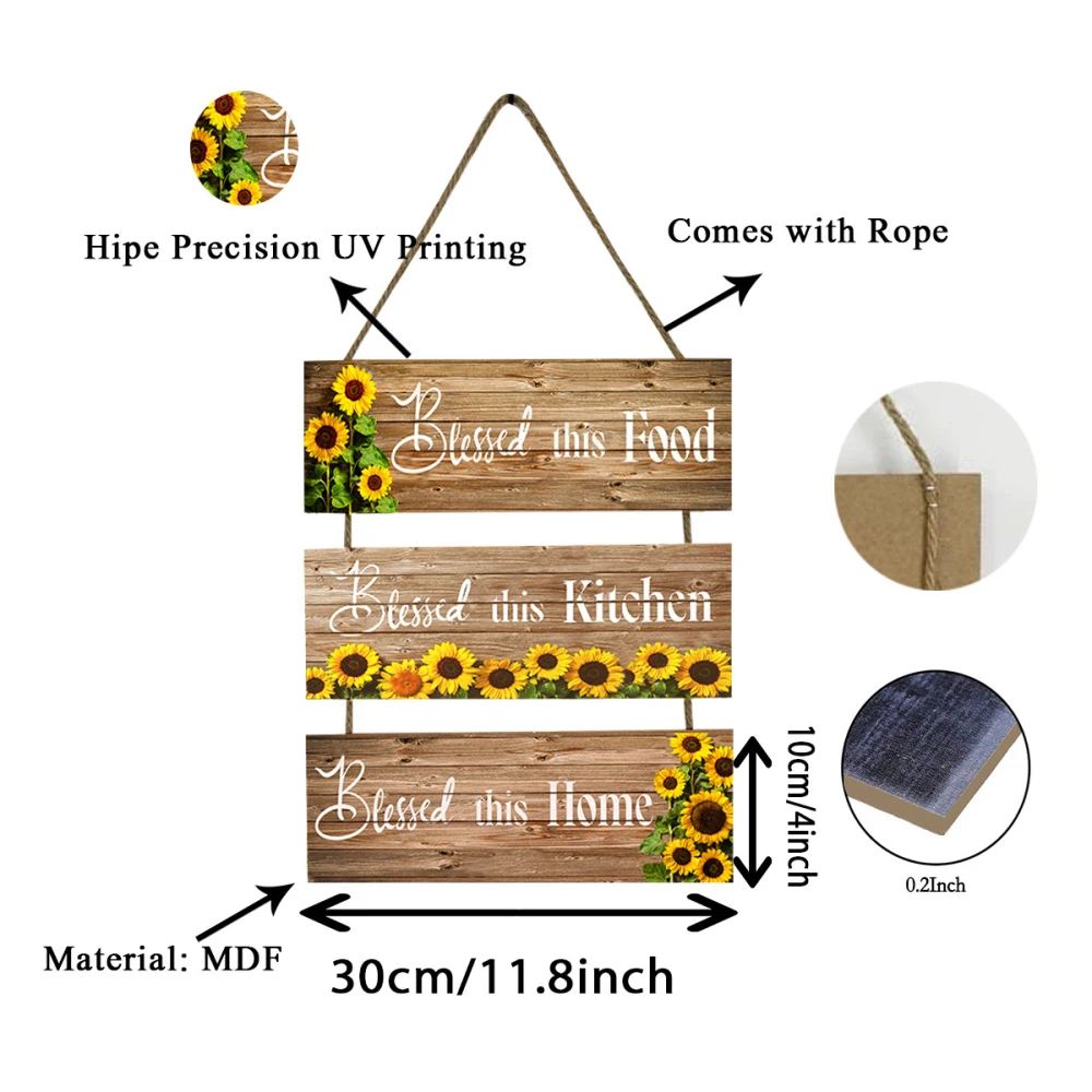 

Wooden Listing Wall Decoration Kitchen Restaurant Home Decoration Wooden Sign Elegant Design Wooden Plate Decoration