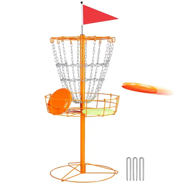 

Portable Disc Golf Basket Indoor & Outdoor Orange