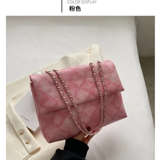 

NEW 2023 Pink Ancient Trend Girl Woman Messenger Shoulder OL PU PVC Leather Women Lady Bags Fashion Handbag Purses Tote Bags