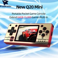powkiddy q20 mini 2 4inch ips screen handheld retro game console 64gb 15000 games built in open source pocket mini game console
