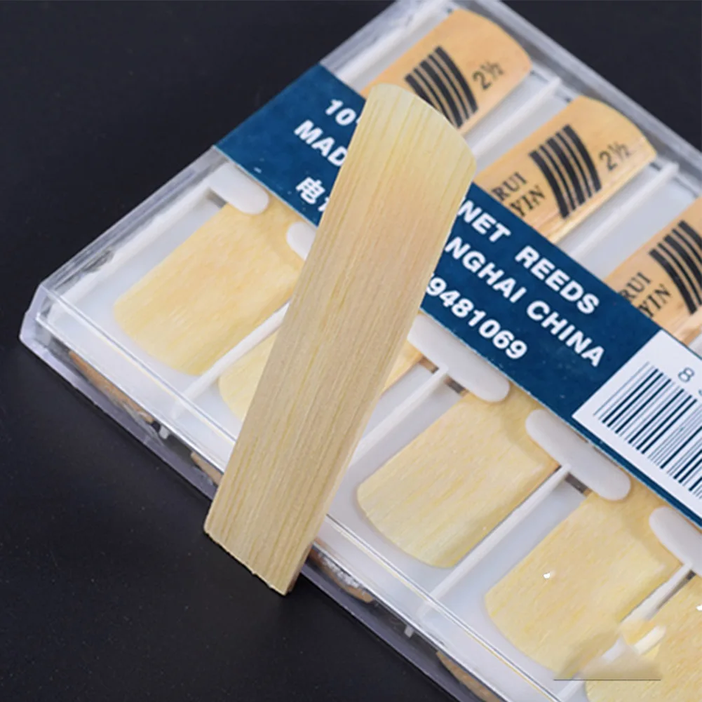 

10Pcs/Set Bb Clarinet Reeds Strength 2.5 Clarinet Accessories Reed Woodwind Instrument Parts Clarinet Accessories
