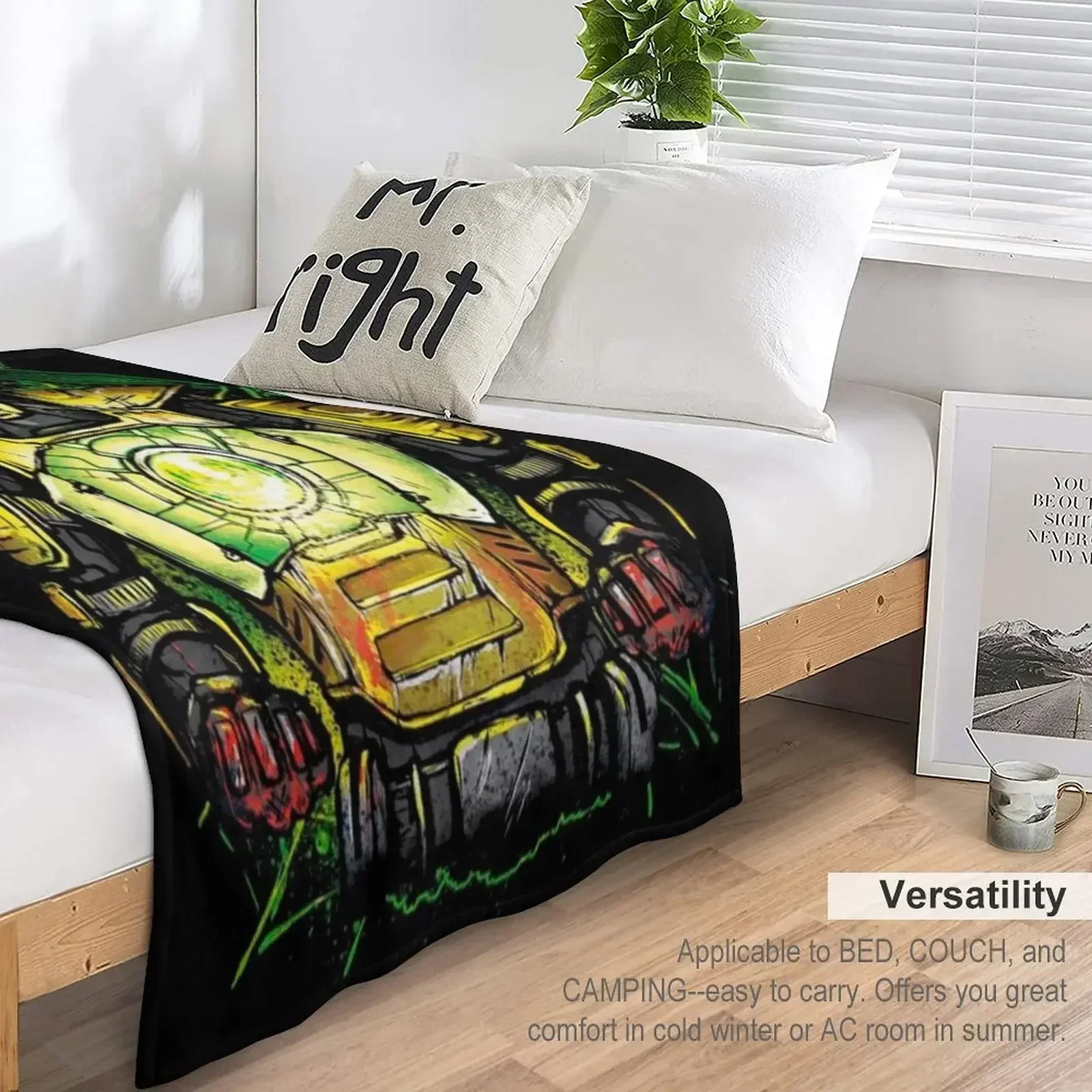 Одеяло Mortal Kombat Cyrax лохматое теплое зимнее одеяло для сна