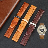 cowhide leather watch band strap for citizen solar powered ca4500 ca4505 ca4503 men watchband 22mm ff flight series khaki brown
