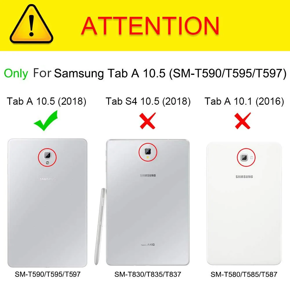 Фото Умный чехол-книжка для Samsung Galaxy Tab A A2 10,5 2018 дюйма, чехол-подставка из искусственной кожи для Galaxy Tab A2 10,5 №2