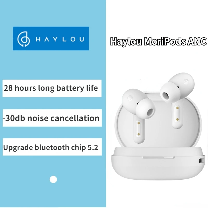 

HAYLOU MoriPods ANC Earphone bluetooth 5.2 TWS Wireless Headphones Touch Control Earbuds Sport For ndroid IOS xiaomi Phone