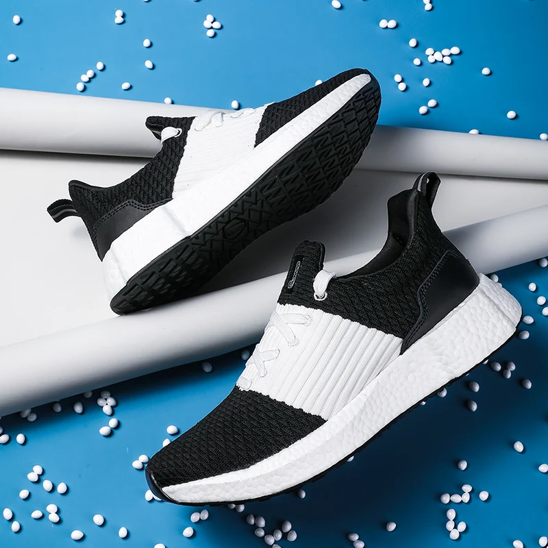 2023 Men sport Running Shoes soft sole Breathable Spring air mesh Popcorn sole Sock Women's Sport shoes tenis masculino