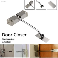 adjustable automatic strength spring door closer hinge fire rated door channel surface mounted stainless steel home kitchen tool