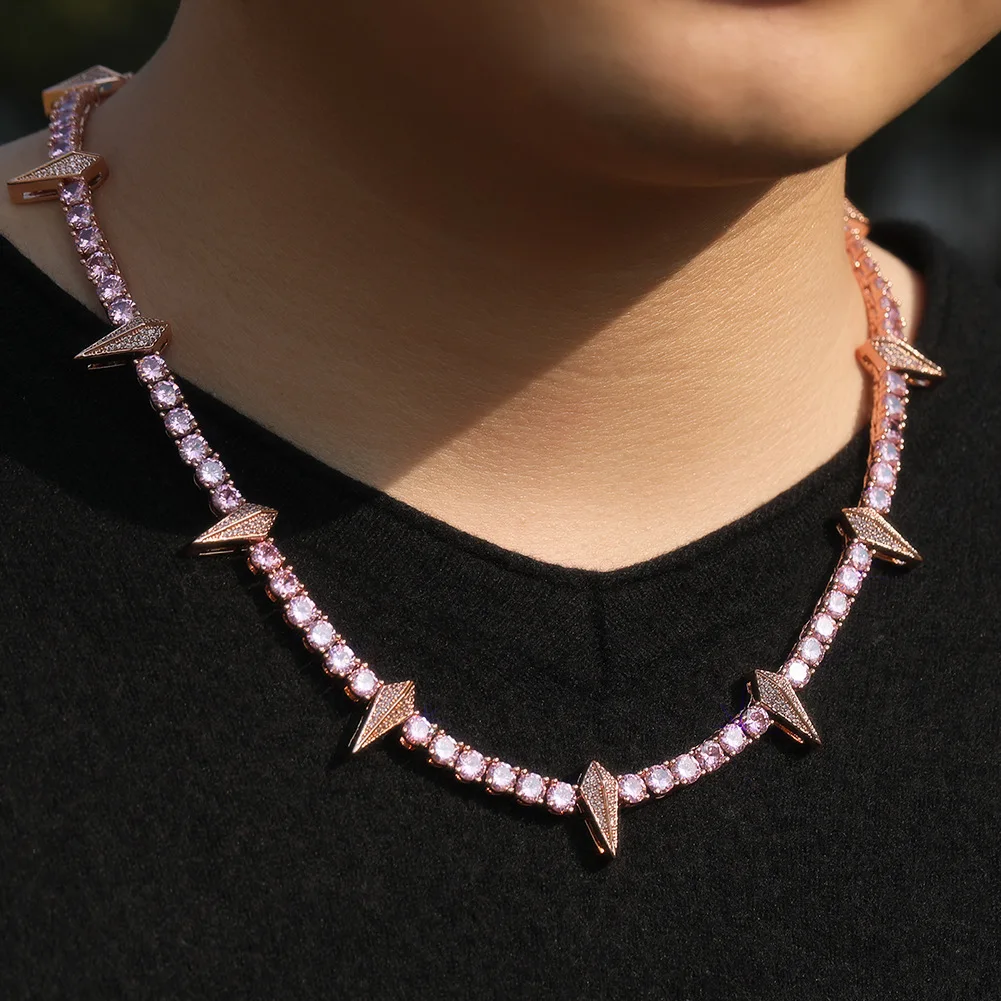 

Ожерелье ULJ в стиле хип-хоп с черной пантерой, трендовая Мужская нишевая цепочка с цирконием ААА, модные аксессуары, ювелирные изделия