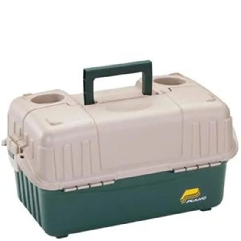 Plano 6-Tray Hip Roof Large Tackle Storage Box, Green/Sand