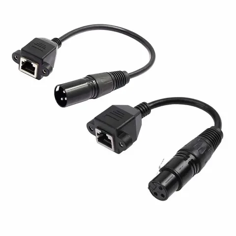 Разъем XLR3 к RJ45, сетевой кабель «папа-мама», 3-контактный адаптер 20 см, преобразователь, сетевой кабель DMX521, удлинительный кабель со светодиодной подсветкой