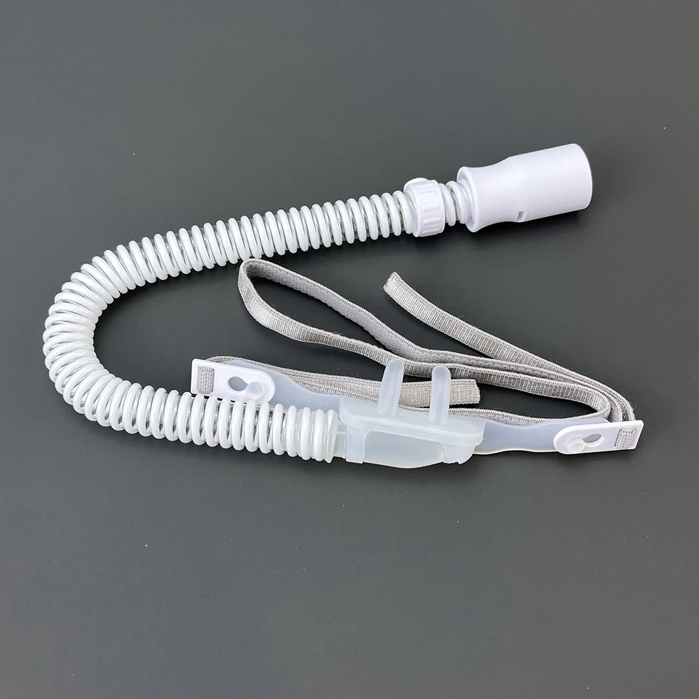 

High Flow Nasal Cannula O2 Nasal Tube Oxygen Nasal Cannulas With Flexible Head Strap for Adult.