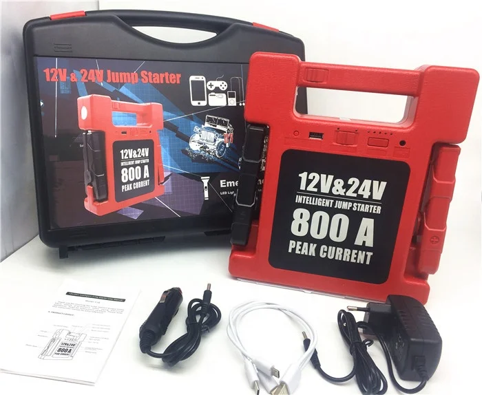 

12V 24V Car Jumper Power Bank 36000mAH Auto Starter 800A Car Emergency Kit