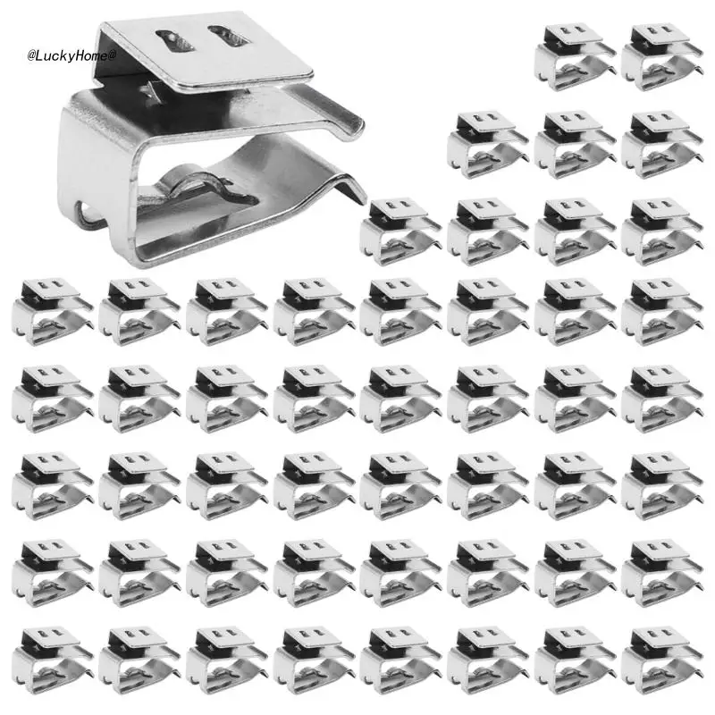

11UA 50Pieces Stainless Steel Cable Clips kit Wiring Frame Clip PV Module Wire Management for Solar Application Trailer