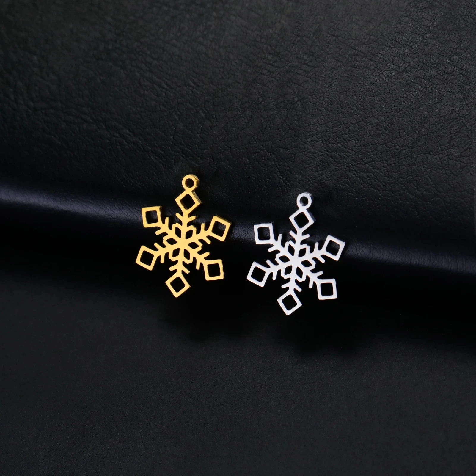 5 шт. подвески-снежинки из нержавеющей стали