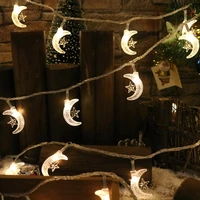 fairy garland string lights led star moon eid mubarak christmas wedding home indoor decoration light room decor aesthetic