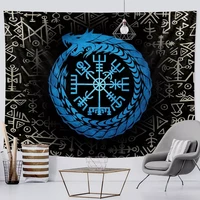 mystical symbol tapestry home decoration tapestry psychedelic scene wall hanging bohemian decoration crow sofa blanket