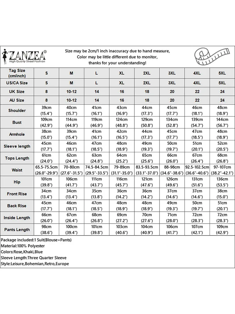 Осень 2024 спортивные костюмы ZANZEA женские комплекты из 2 предметов блузка с