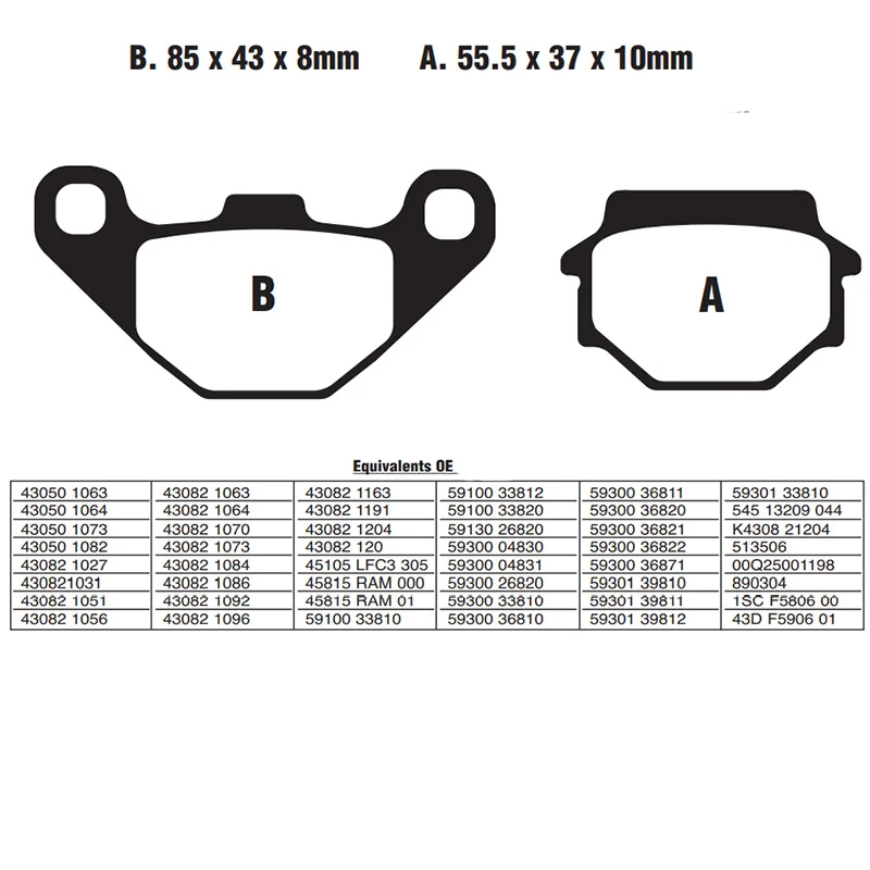 Тормозные колодки для мотоциклов передние и задние тормозные Апачи F 100 RLX 320 S Utility