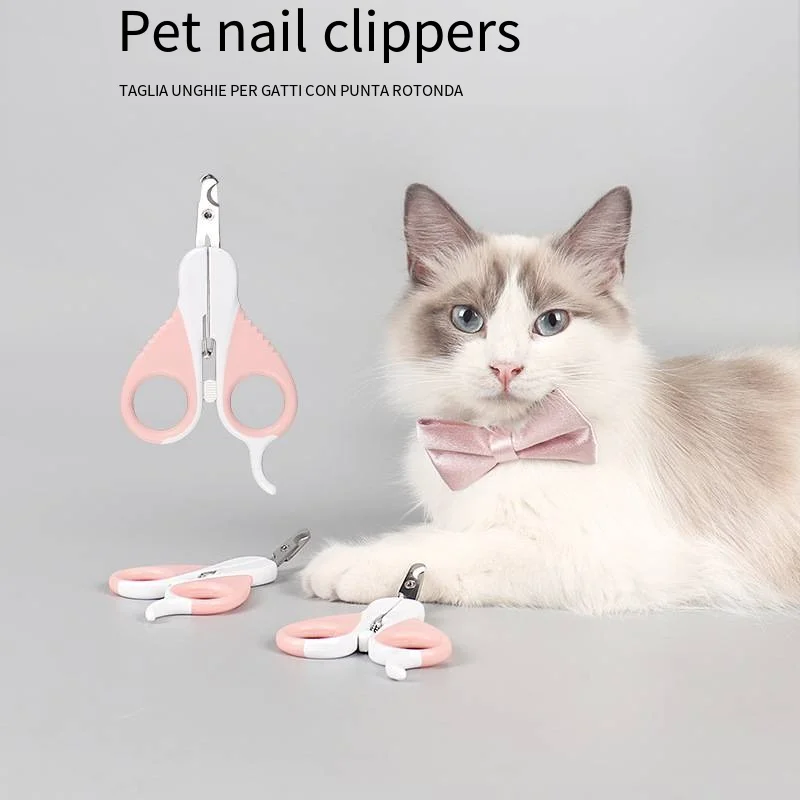 

New Pet Nail Clippers Cat Stainless Steel Claw Trimmer Dog Nail Grinder Professional Beauty Grooming Scissors Pet Nail Supplies