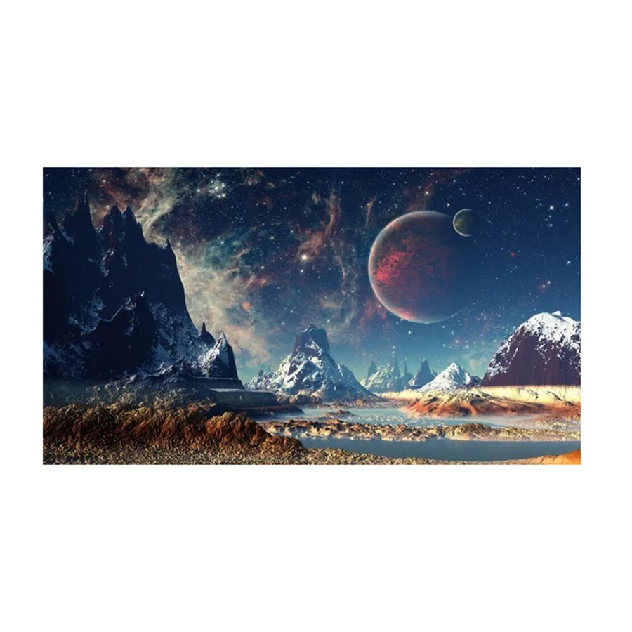 

Алмазная вышивка 5D с полным заполнением, картина с изображением Вселенной, звезд, планет, ландшафта, космоса, экзопланеты, галактики, мозаика, вышивка крестиком