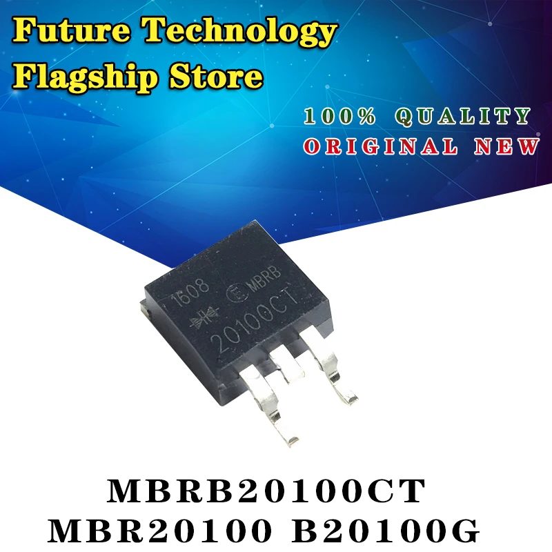 

New Schottky rectifier diode MBRB20100CT MBR20100 B20100G SMD TO263