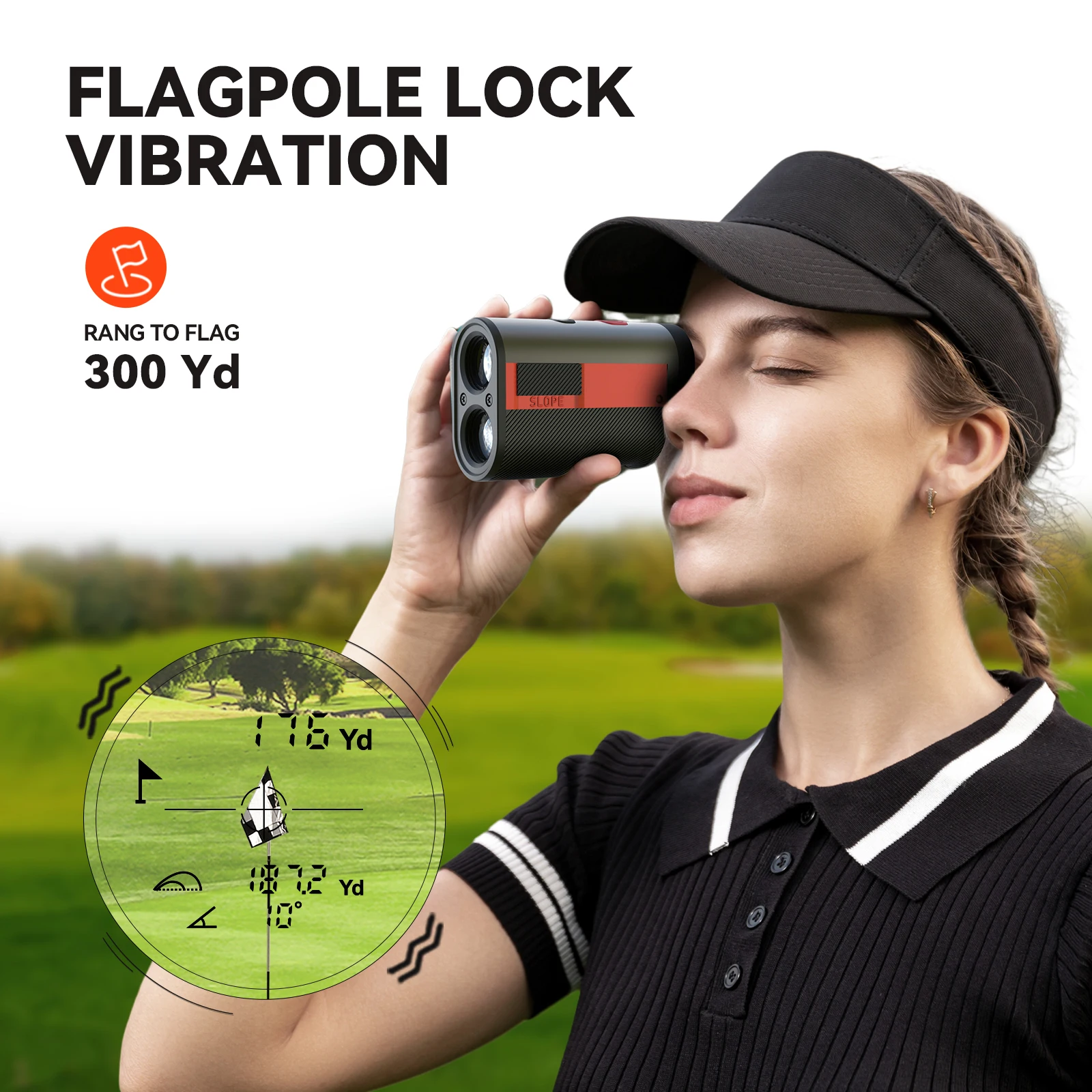 Дальномер для гольфа MILESEEY GPF12 лазерные дальномеры с блокировкой флага вибрация