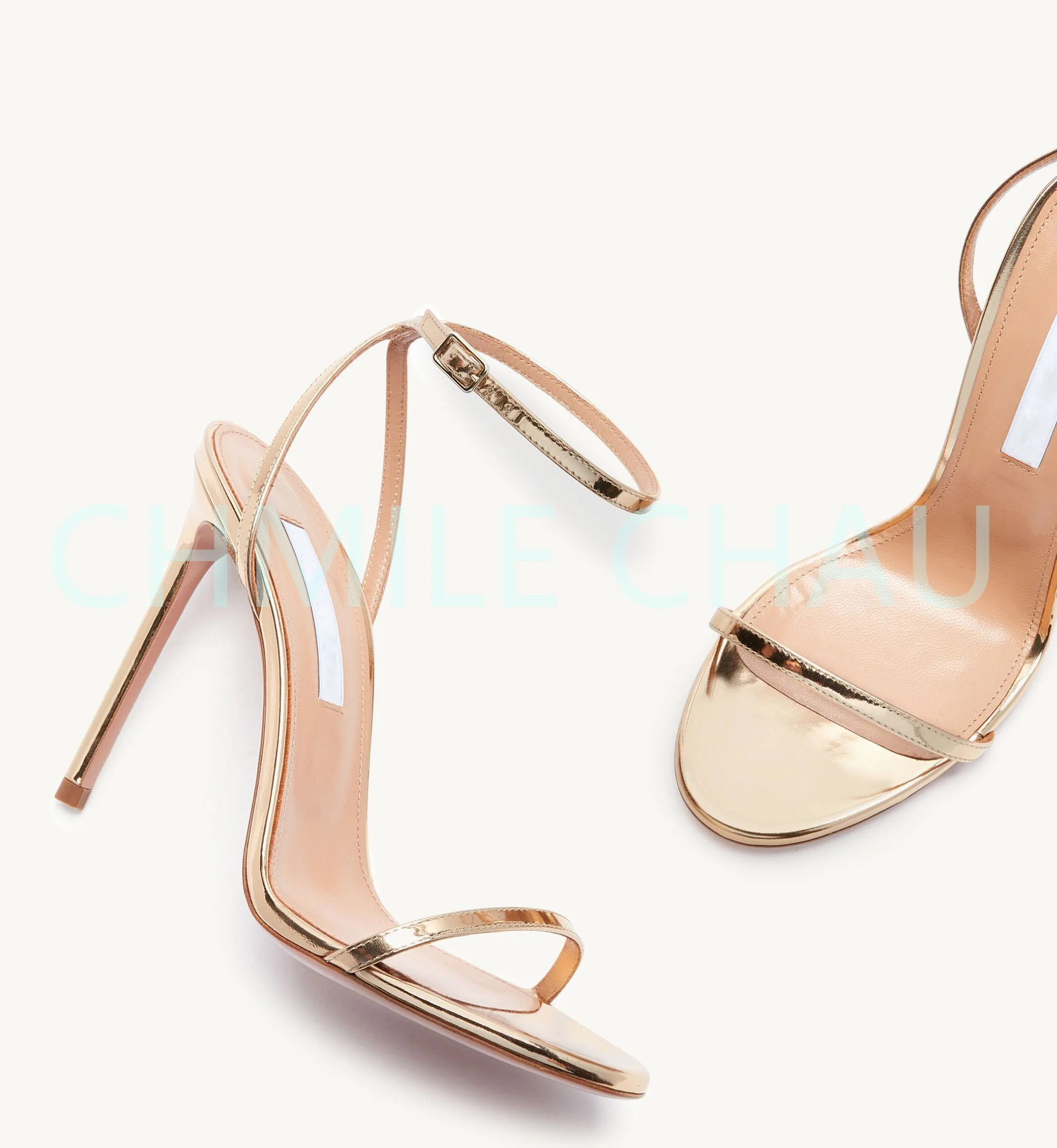 Concise Luxury Designer Women Sandals Stiletto High Heel Fetish Banquet Evening Party Plus Size Shoe Chaussure Femme 30-CHC-30