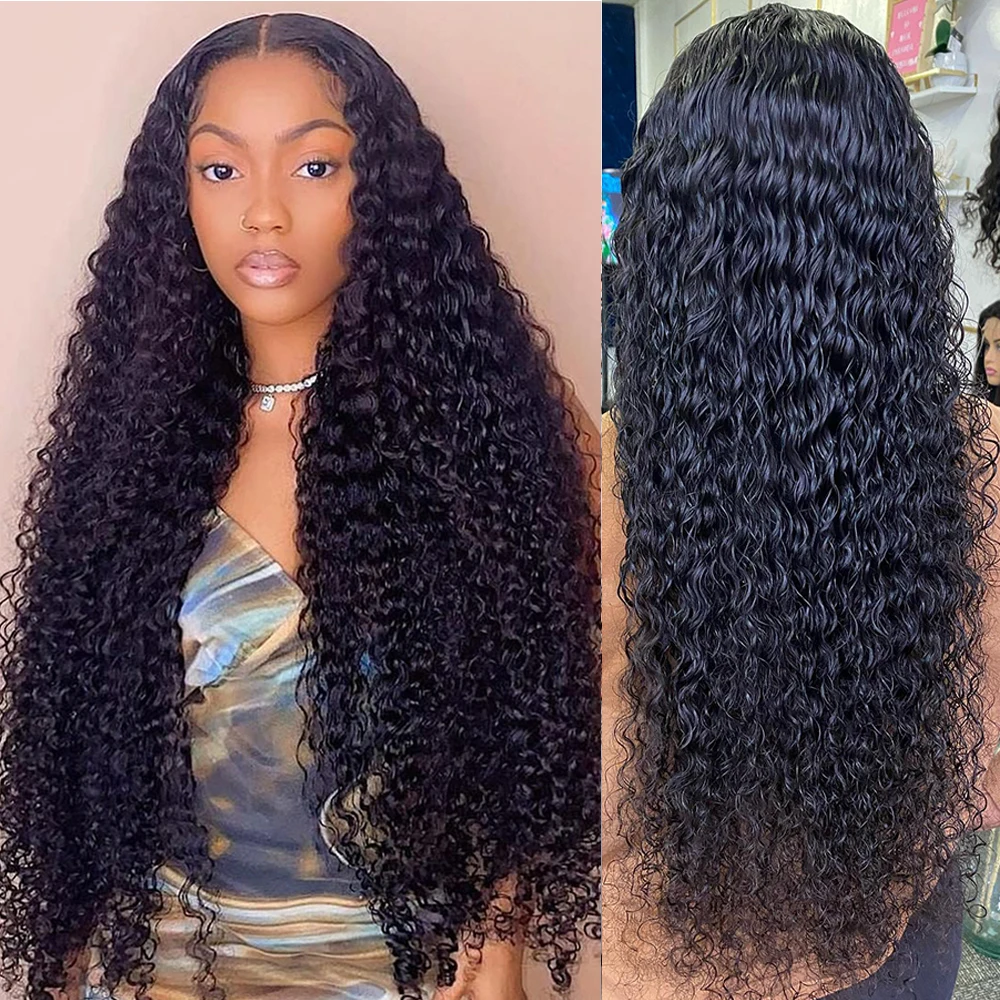 Deep Wave Frontal Wig 13x6 Curly Human Hair Wig Brazilian Hair Wigs For Women 30 Inch 360 Lace Frontal 5x5 Hd Lace Closure Wig