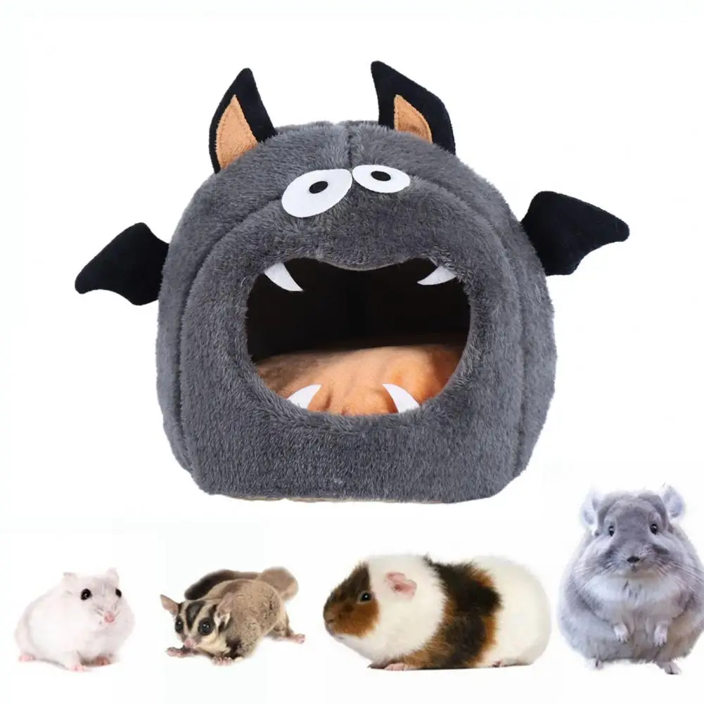 Красивая маленькая летучая мышь домик для хомяка полузакрытый Хэллоуина осени -