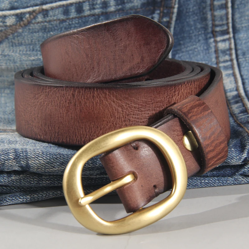 Ремень из натуральной кожи Женский роскошный винтажный Повседневный мягкий