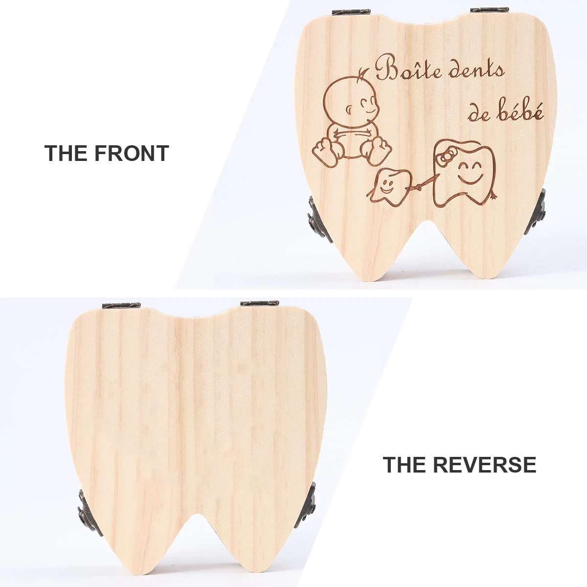 

French Children's Baby Teeth Preservation Box Tooth Fairy Holder Container First