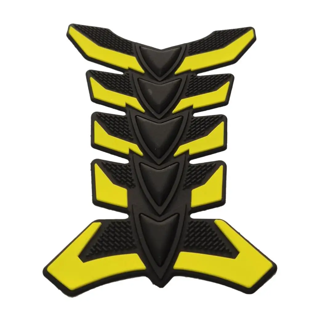 Модифицированная 3D резиновая рыбья кость желтая масляная бензобак защитная