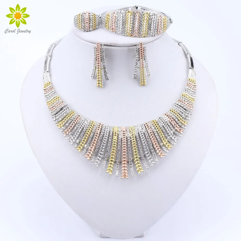 Модный свадебный комплект ювелирных изделий из Дубая Африки Нигерии