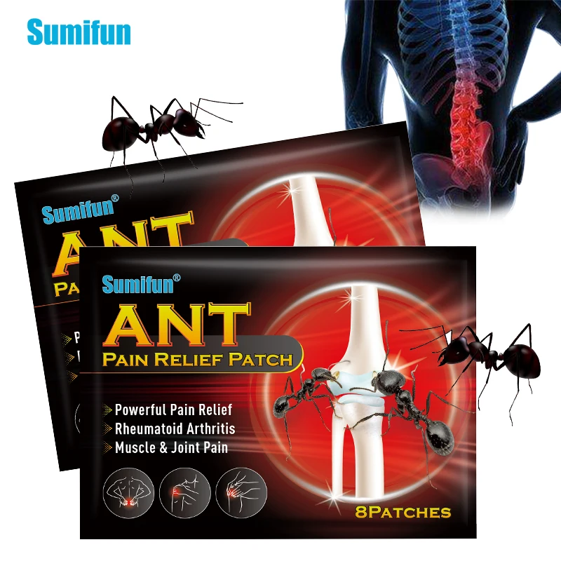 

8/16/32Pcs Sumifun Ant Pain Relief Patch Rheumatoid Arthritis Muscle Lumbar Spine Cervical Painkiller Sticker Massage Plaster