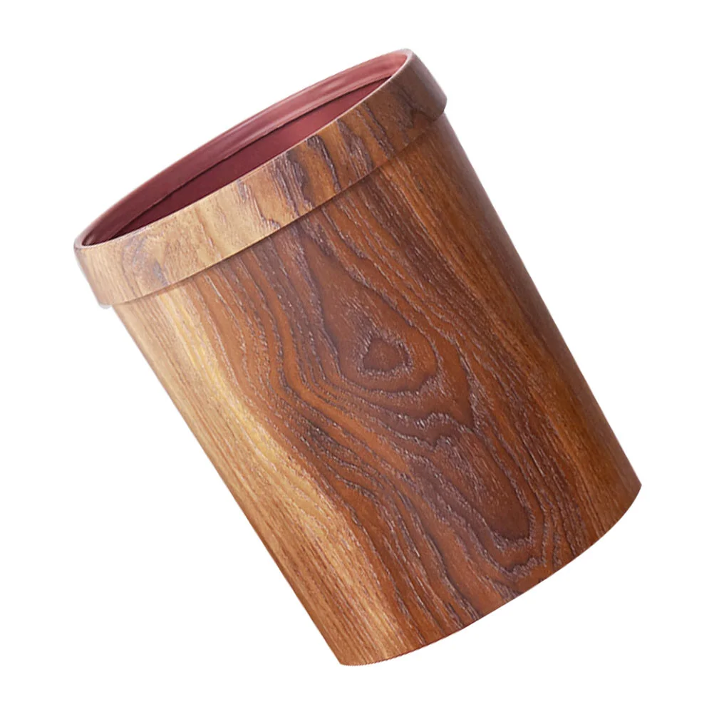 

Can Trash Garbage Bin Waste Kitchen Containerwooden Wastebasket Basket Bathroom Woodpaper Bedroom Rubbishcans Retro Homecar