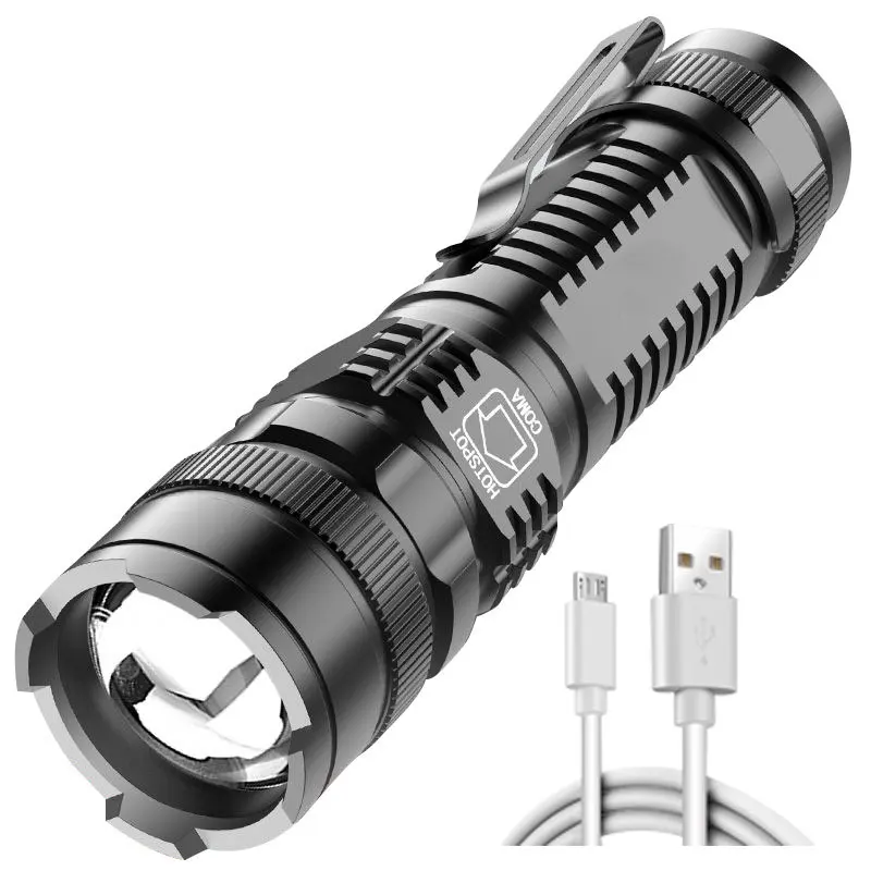 

Фонарик XINYI Черный Алюминиевый USB