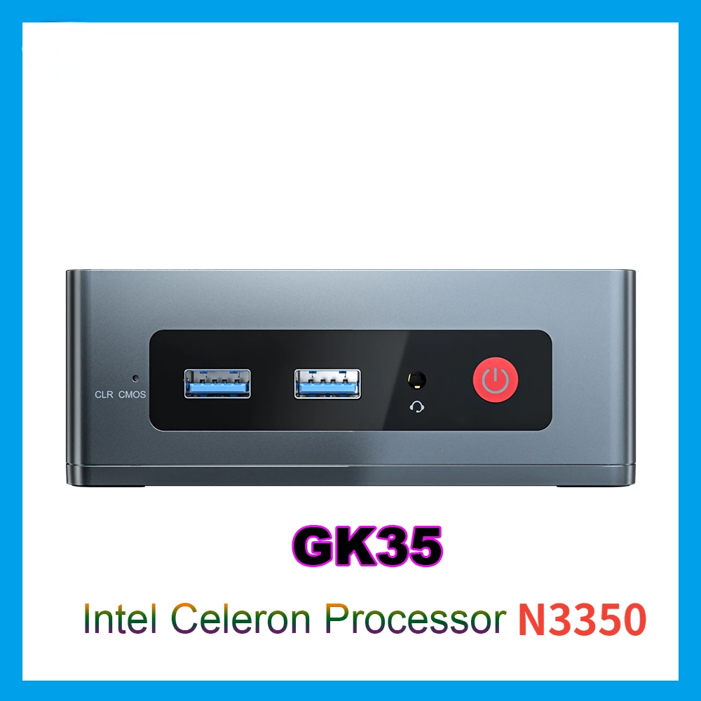 GK35 RAM 4GB ROM 64GB Windows 11 Mini PC Intel N3350 Quad Core 1000M Lan AC Dual WiFi 2*HD-MI BT4.0 Desktop Mini Computer
