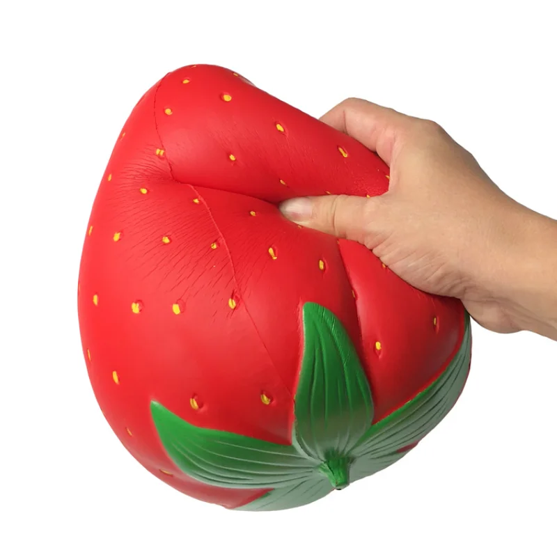 

Huge Strawberry Giant Toy Squishy Jumbo Fruit Slow Rising Soft Toy Simulated Food Decompression Gift Collection with Packaging