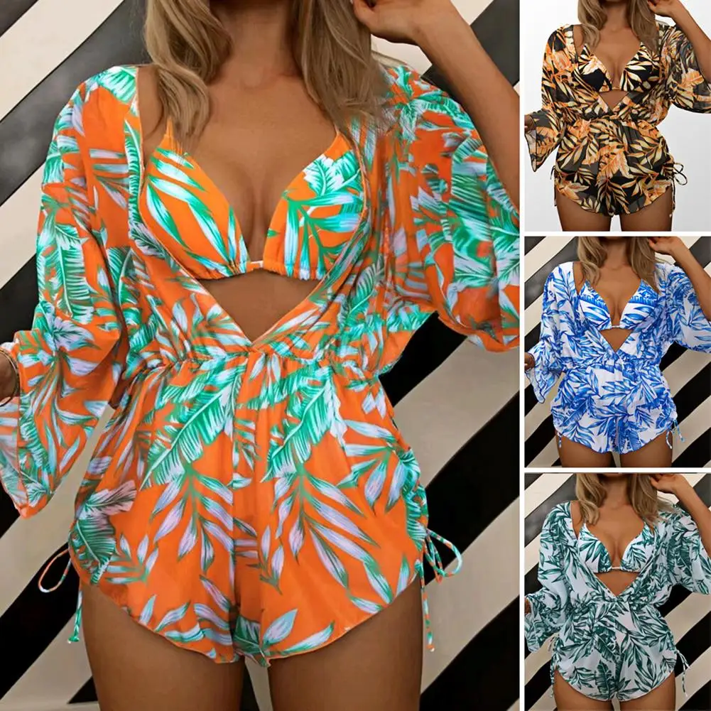 

3 шт./комплект, прозрачное боди-бикини с V-образным вырезом и открытой спиной