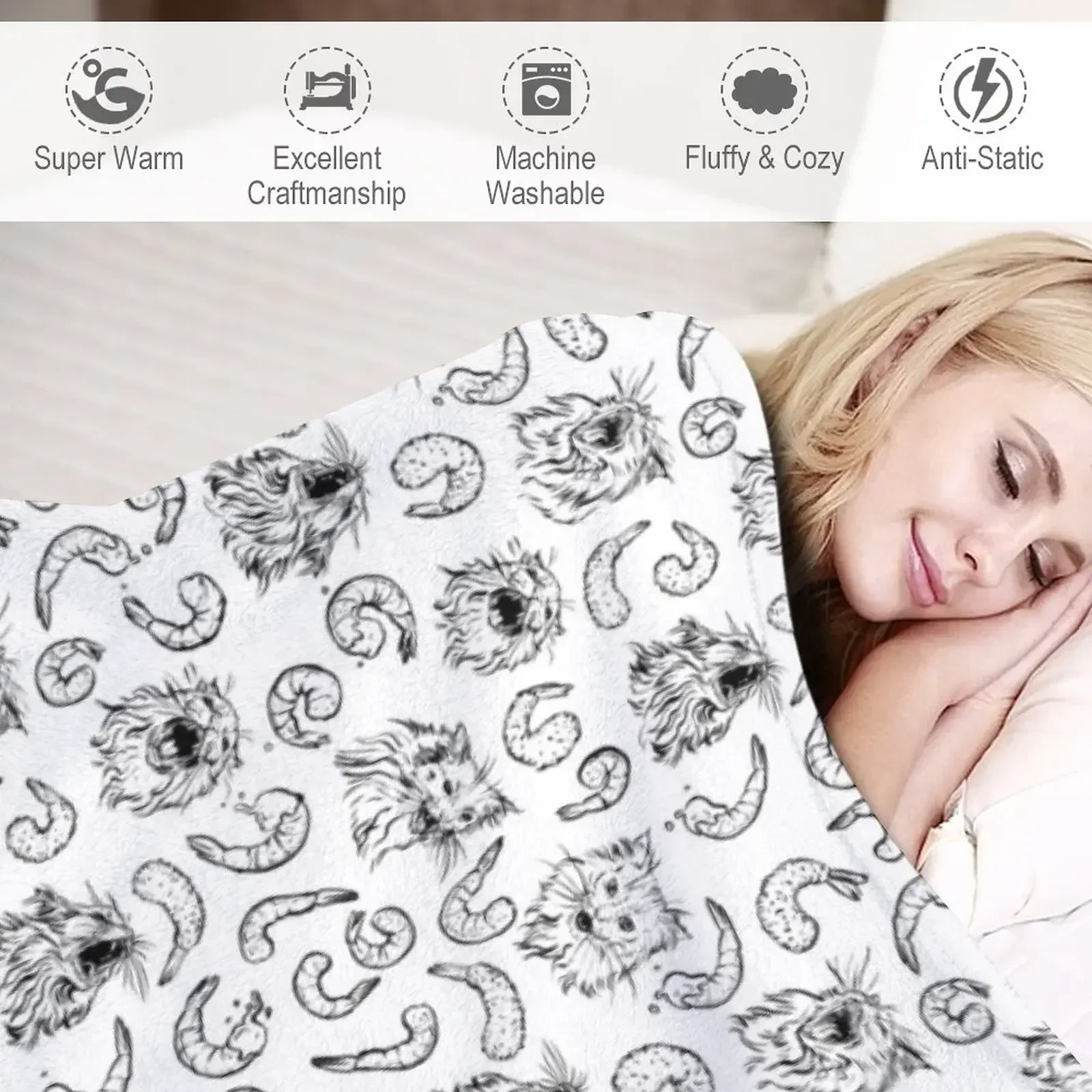 Внедорожные теплые зимние одеяла и многофункциональные с рисунком кота тёплые