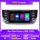 DSP 4G 64G Android 11 Carplay Авто GPS Радио стерео для Fiat Linea Punto EVO 2012 2013 2014 2015 автомобильный мультимедийный DVD видеоплеер