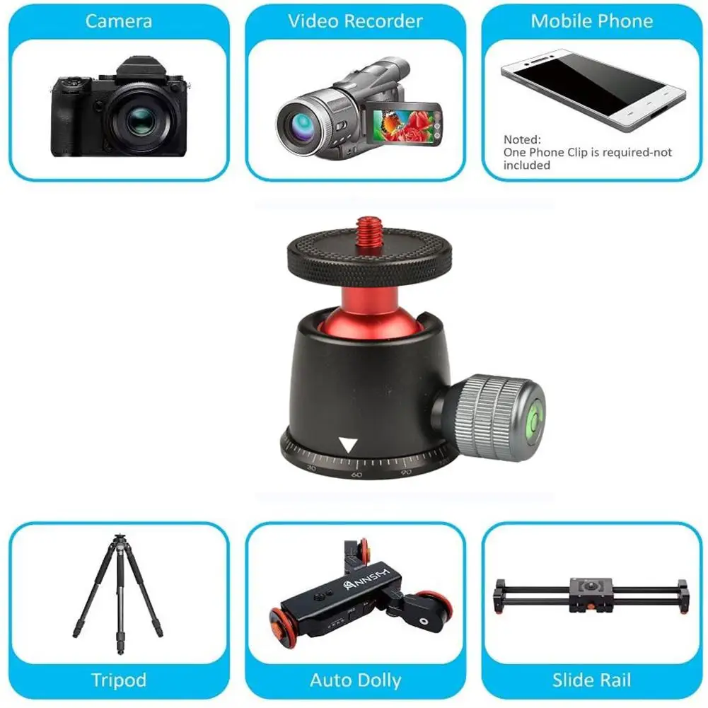 

Camera Stabilizer 360 Degrees Rotatable Mini Gimbal Compatible For Tripods Micro-slr Camera Dolly Slider