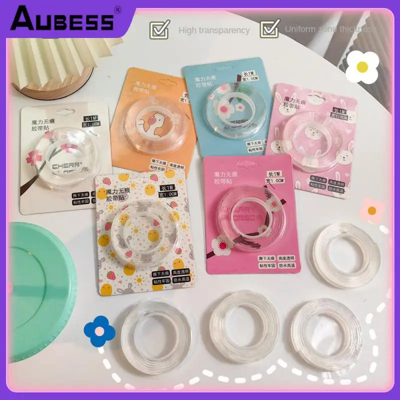 

Double-sided Adhesive Reusable Transparent Tape Waterproof High Temperature Adhesive Paste Home Stickers Nano Glue Multipurpose