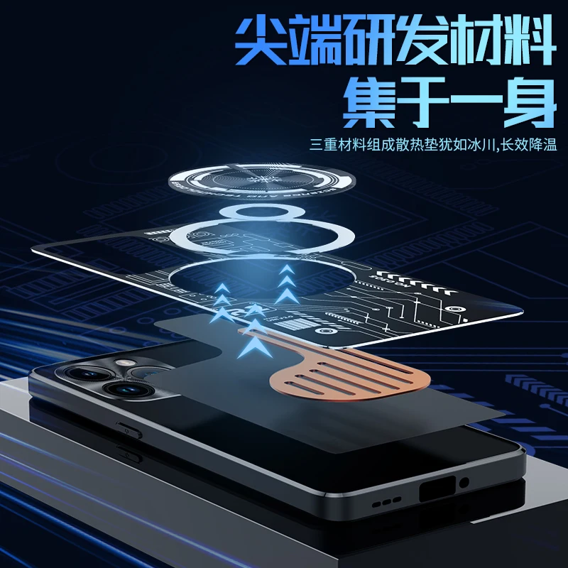 Aluminum Alloy Heat Dissipation Case for iphone 14 12 11 13 Pro Max Plus Case Graphene Cooling Red Copper Metal Cover