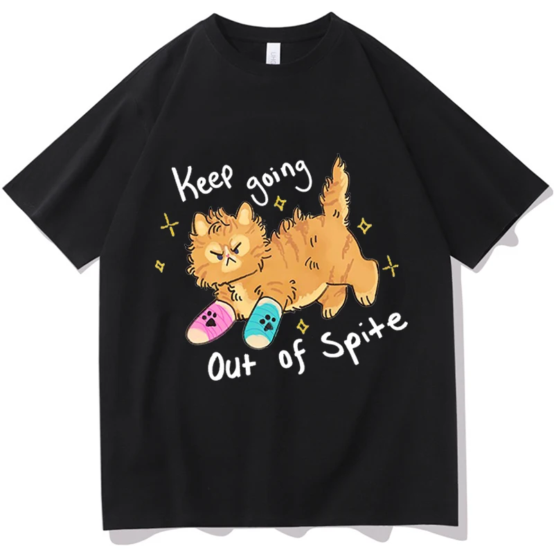 

Tater Tot Cat T Shirt O-neck Cotton Custom Short Sleeve Men I Will Be Fine Print Tshirt Summer Fashion Unisex Clothes Streetwear