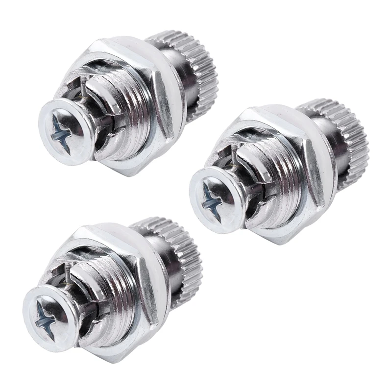 

3X Lever Lock For Furniture, With Round Knob, External Thread 1.7 Cm