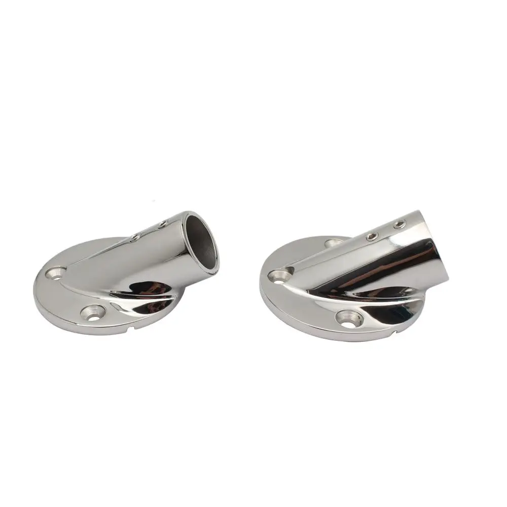 

2pcs 316 Stainless Steel Round Rail Base 30 Degree for Boat Yacht Hardware